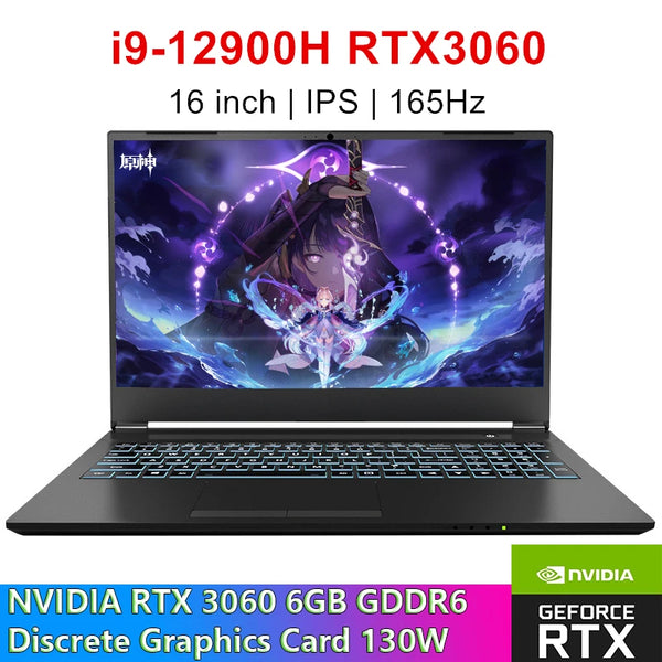 16"Gaming laptop Intel Core i9 12900H i7-12700H DDR4 1TB SSD  GeForce RTX 3060 Windows 11 Pro